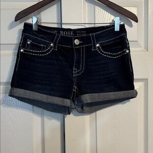 Knox Rose Dark Blue Jean Shorts